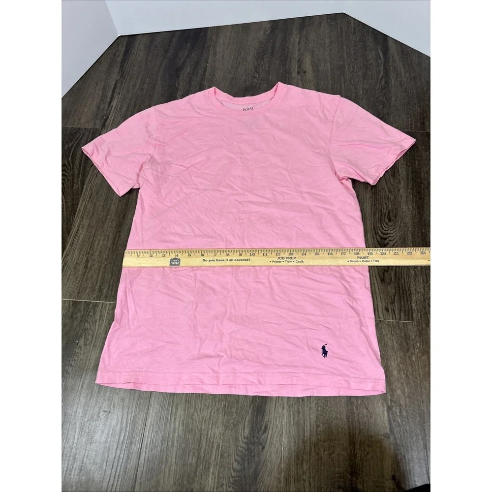 Polo Ralph Lauren Shirt Men Midiun Pink Crew Neck Short Sleeve Classic Fit Logo
